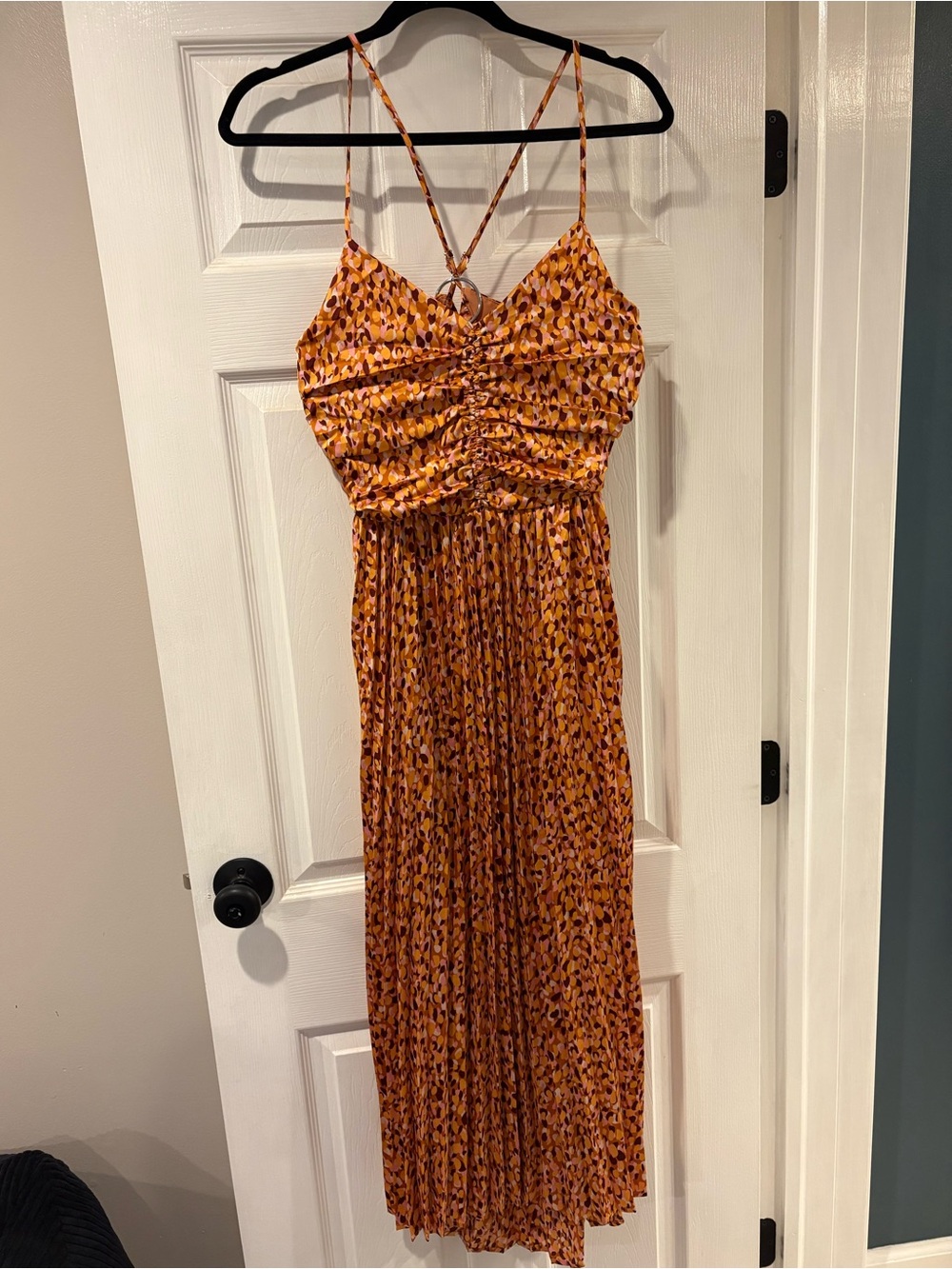 Never worn! Pink Lily Pleated Midi Dress